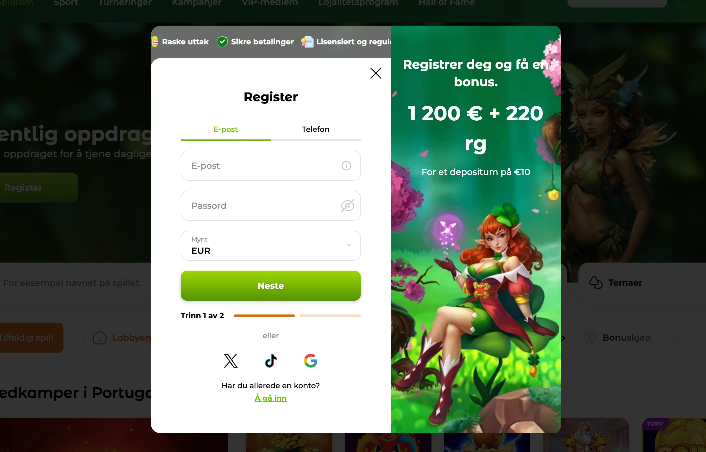 Verde Casino registrering